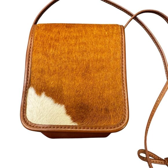 Vintage Zippi Cowhide & Leather Crossbody Bag – Made in USA - Picture 2 of 4